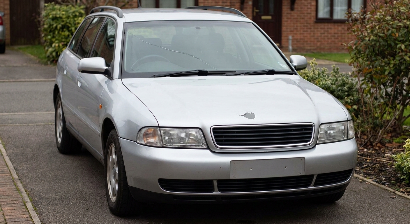 Audi A4 Avant met ruitschade voor